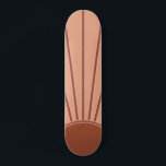 Sun Earth Tones Sunrise Brown Rust Retro Sunshine Persoonlijk Skateboard<br><div class="desc">Sun Print - bruine / aardtoon / terracota / roest - zonneschijn,  moderne Abstracte geometrische zonnestraling.</div>