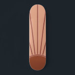 Sun Earth Tones Sunrise Brown Rust Retro Sunshine Persoonlijk Skateboard<br><div class="desc">Sun Print - bruine / aardtoon / terracota / roest - zonneschijn,  moderne Abstracte geometrische zonnestraling.</div>