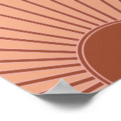 Sun Earth Tones Sunrise Brown Rust Retro Sunshine Poster (Hoek)