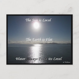 Sun Earth Water Briefkaart - FLat Earth Meme