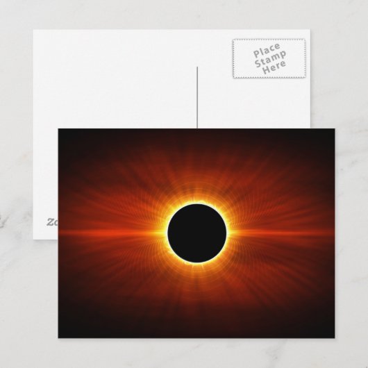 Sun Eclipse Briefkaart (Voorkant / Achterkant)