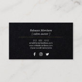 Sun Emblem Faux Gold Spray Tanning Black Paper Visitekaartje (Achterkant)