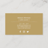 Sun Emblem Faux Gold Spray Tanning Visitekaartje (Achterkant)