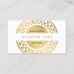 Sun Emblem Faux Gold Spray Tanning Visitekaartje