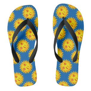 Sun Emoji Print Teenslippers