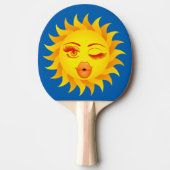Sun emoji tafeltennisbatje (Voorkant)