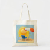 Sun en Beach Umbrella Tote Bag (Voorkant)