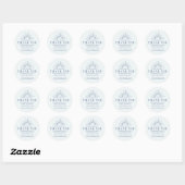 Sun en Beach Wave Modern Small Business Hartelijk  Ronde Sticker (Vel)