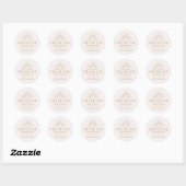 Sun en Beach Wave Modern Small Business Hartelijk  Ronde Sticker (Vel)