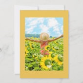 Sun en Burgundy Plum Floral Celebration of Life Kaart (Achterkant)