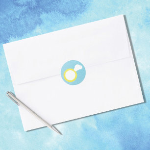 Sun en Cloud Classic Round Sticker