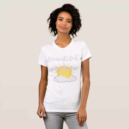 Sun en cloud t-shirt (Voorkant volledig)