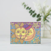 Sun en Moon 2 Briefkaart (Staand voorkant)