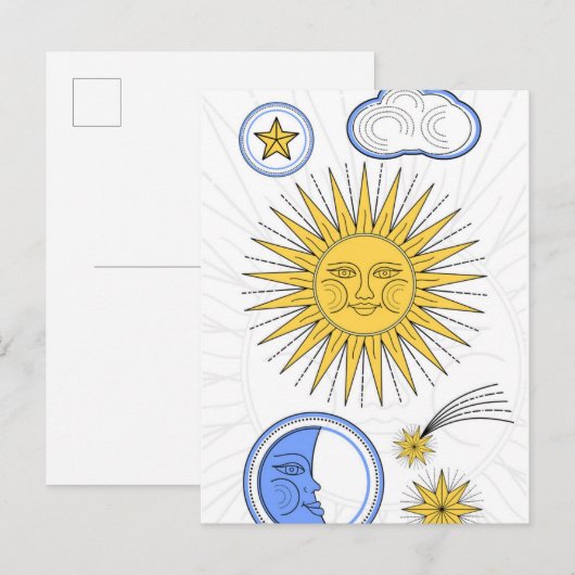 Sun en Moon Aankondigingskaart (Voorkant / Achterkant)