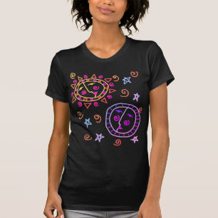 Sun en Moon Abstracte kunst om te Draag T-shirt
