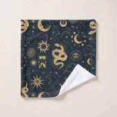 Sun en Moon-Astronomy Witch Bad Handdoek (Wasdoekje)