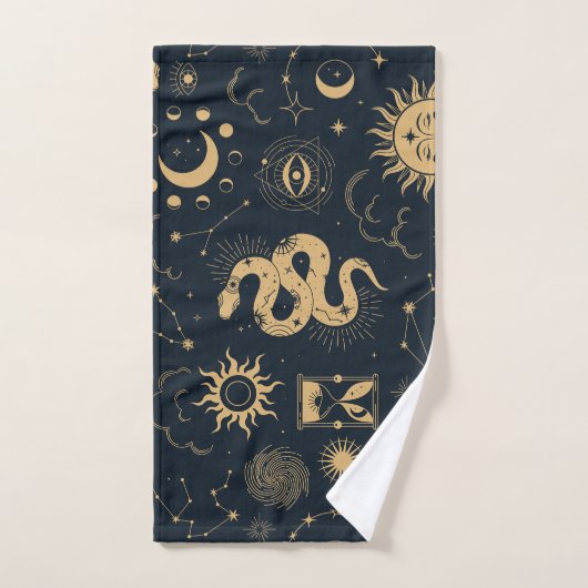 Sun en Moon-Astronomy Witch Handdoek (Handdoek)
