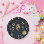 Sun en Moon-Astronomy Witch Papieren Bordje (Feest)