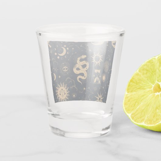 Sun en Moon-Astronomy Witch Shot Glas (Achterkant)