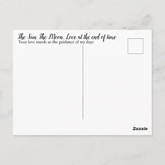 Sun en Moon Briefkaart (Achterkant)