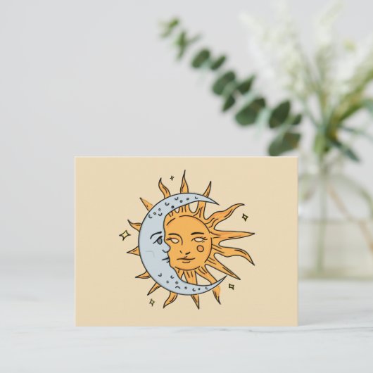 Sun en Moon Briefkaart (Staand voorkant)