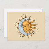 Sun en Moon Briefkaart (Voorkant / Achterkant)