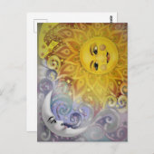 Sun en Moon Briefkaart (Voorkant / Achterkant)