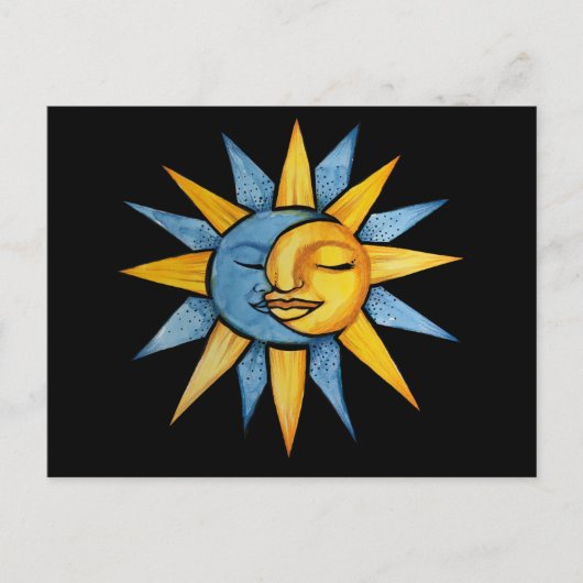 Sun en Moon Briefkaart (Voorkant)