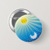 Sun en Moon Buttom Ronde Button 5,7 Cm (Voorkant /achterkant)