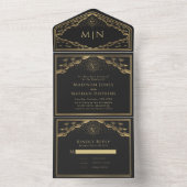 Sun en Moon Elegant Tarot Kaart Wedding (Binnen)