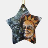 Sun en Moon Faith Star Keramisch Ornament (Links)