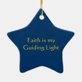 Sun en Moon Faith Star Keramisch Ornament (Achterkant)