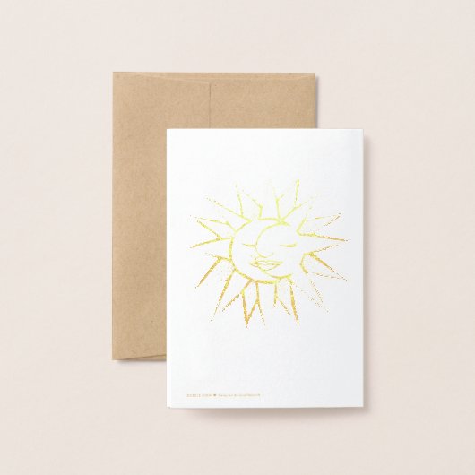 Sun en Moon Folie Kaarten (Met envelop)