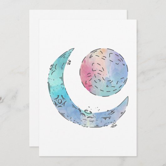 Sun en Moon Gallery Wrap Kaart (Voorkant / Achterkant)