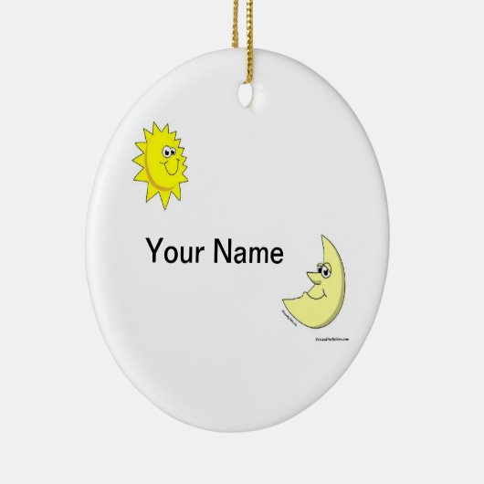 Sun en Moon Keramisch Ornament (Rechts)