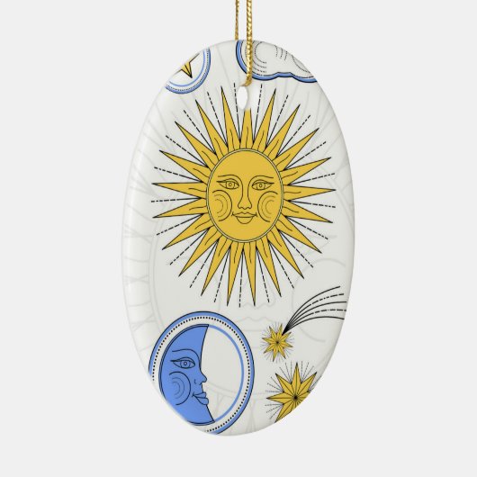 Sun en Moon Keramisch Ornament (Rechts)