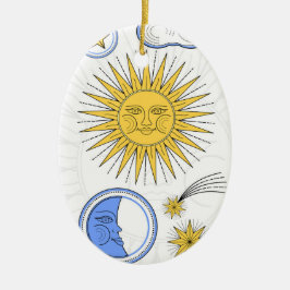 Sun en Moon Keramisch Ornament