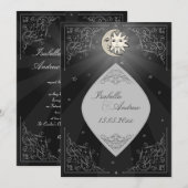 Sun en Moon Love - klassieke trouwuitnodiging Kaart (Voorkant / Achterkant)