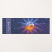 Sun en Moon Monogrammed Name Yogamat (Voorkant (horizontaal))