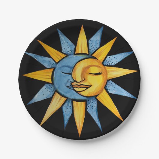 Sun en Moon Papieren Bordje (Voorkant)