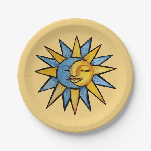 Sun en Moon Papieren Bordje (Voorkant)