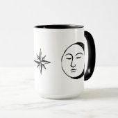 Sun en Moon Retro Magic  Witchy Celestial Mok (Voorkant rechts)