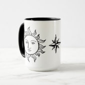 Sun en Moon Retro Magic  Witchy Celestial Mok (Voorkant links)