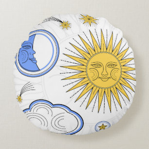  Sun en Moon Rond Kussen