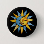 Sun en Moon Ronde Button 5,7 Cm (Voorkant)
