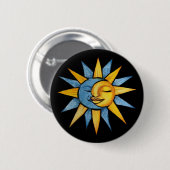Sun en Moon Ronde Button 5,7 Cm (Voorkant /achterkant)