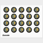 Sun en Moon Ronde Sticker (Vel)