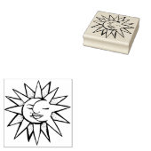 Sun en Moon Rubberstempel (Gestempeld)