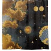 Sun- en Moon Shower-gordijn Douchegordijn (Voorkant)