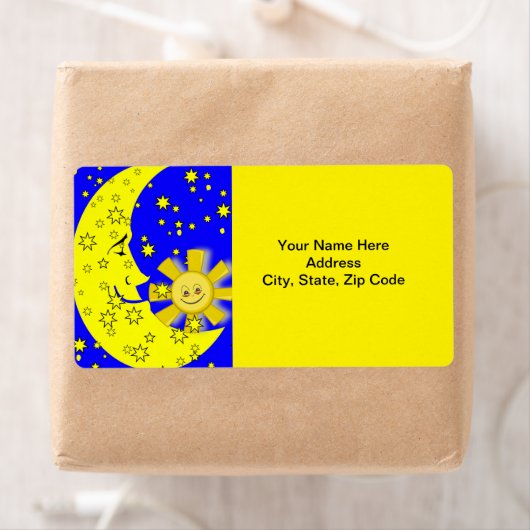 Sun- en Moon-sterlabels Etiket (Insitu)
